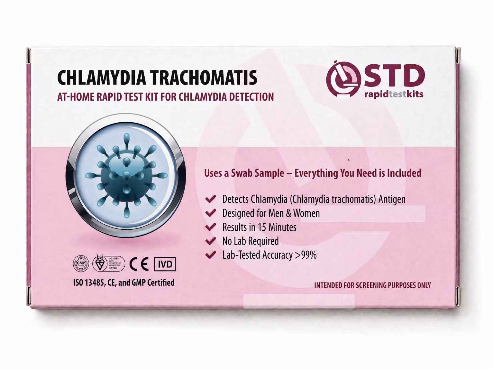 Chlamydia at-home rapid test cassette