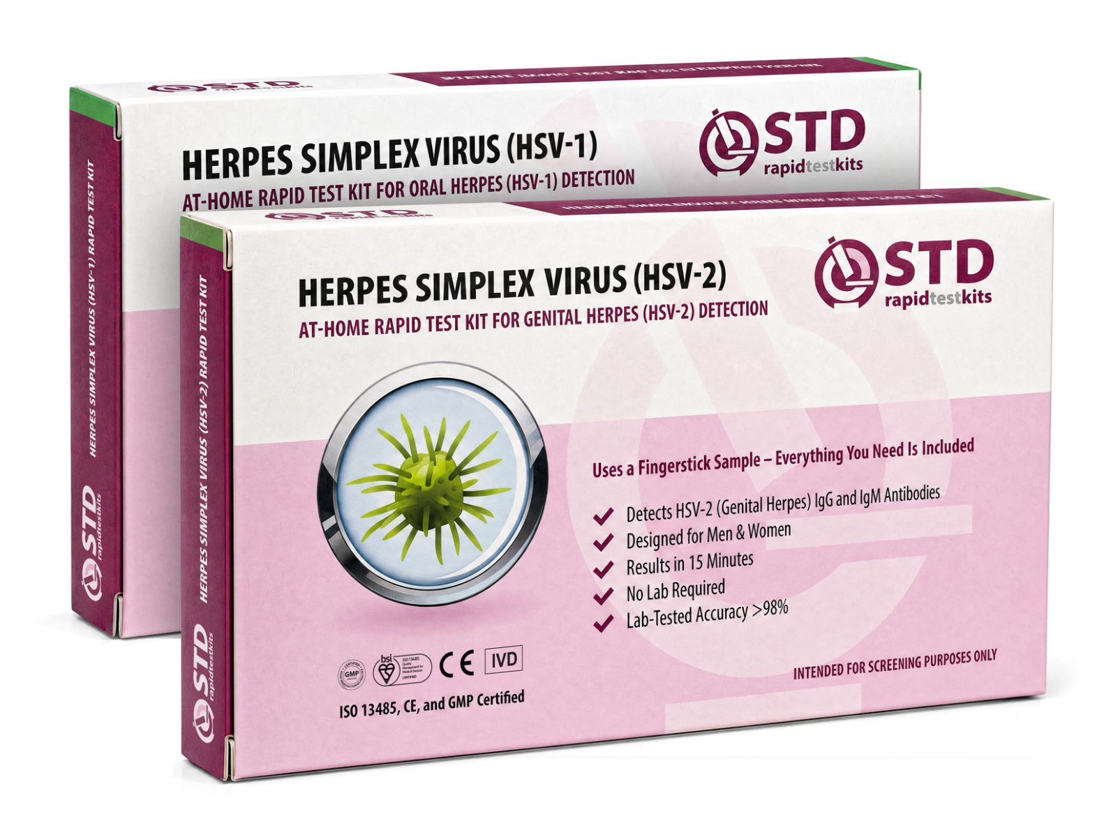 Genital & Oral Herpes Rapid Self-Test Kit