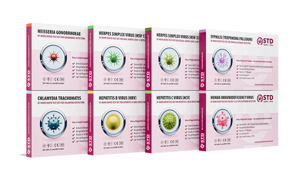 Complete 8-in-1 STD At-Home Rapid Test Kit