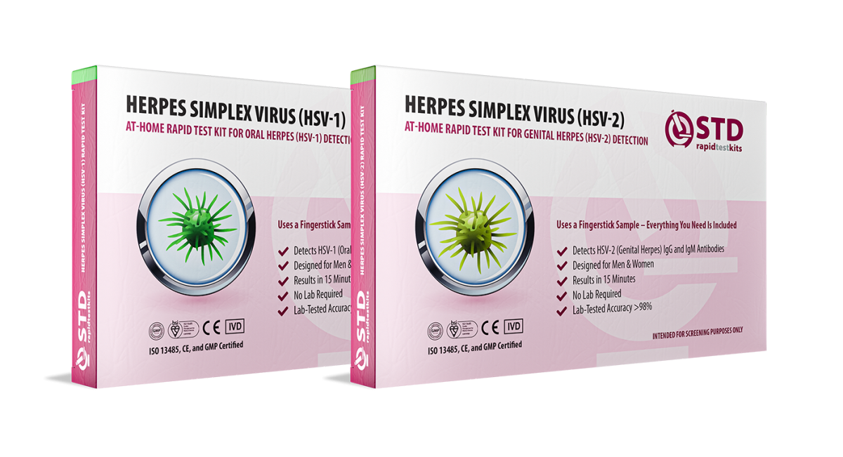 Genital & Oral Herpes 2-in-1 At-Home Rapid Test Kit