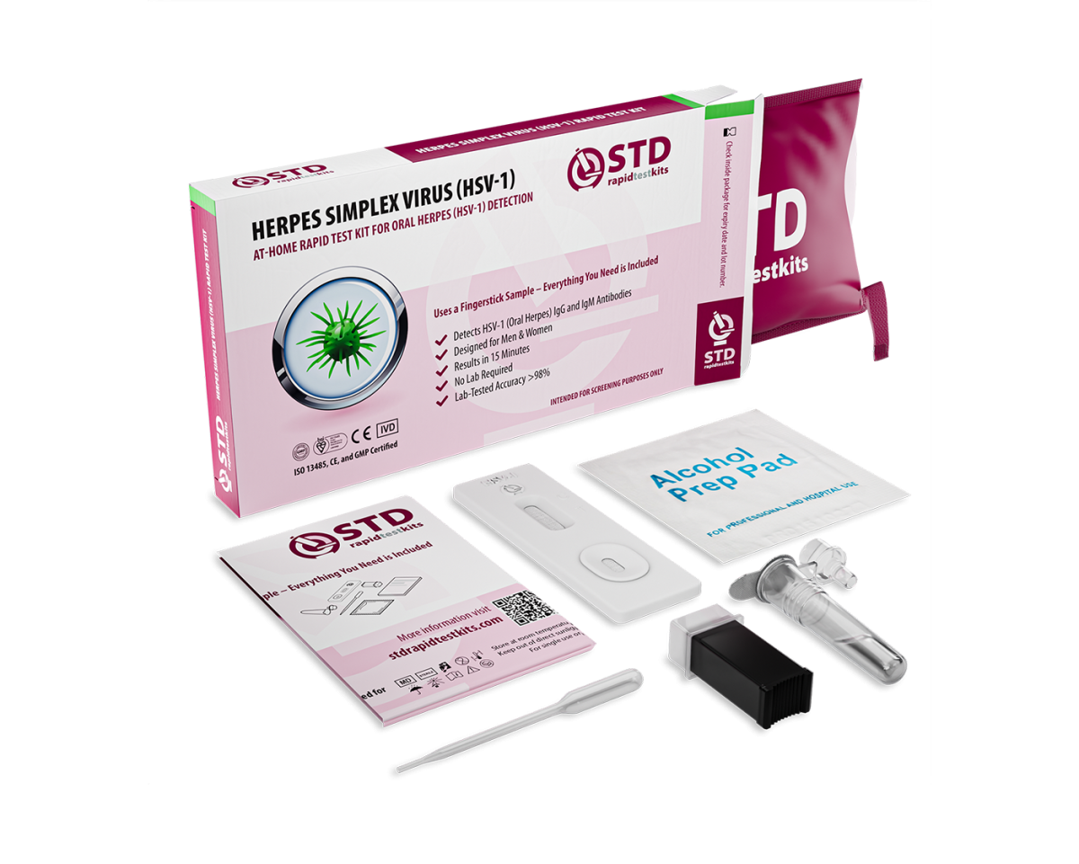 Genital & Oral Herpes 2-in-1 At-Home Rapid Test Kit