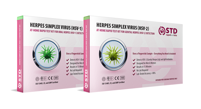 Genital & Oral Herpes 2-in-1 At-Home Rapid Test Kit