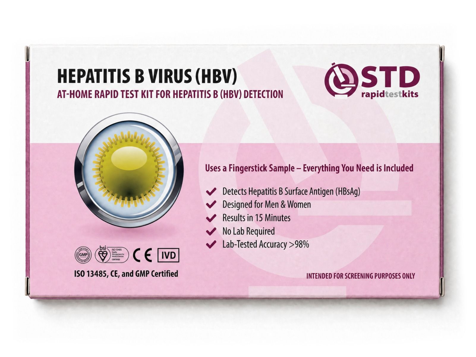 Hepatitis B at-home rapid test cassette