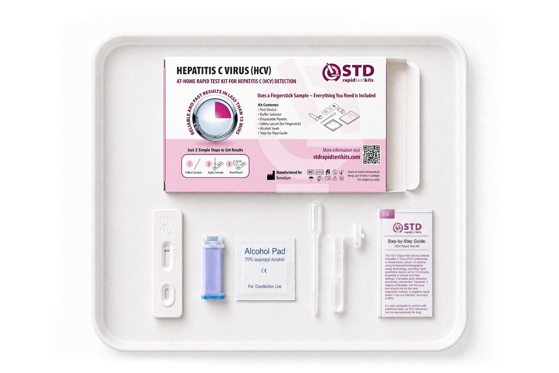 Complete 8-in-1 STD At-Home Rapid Test Kit