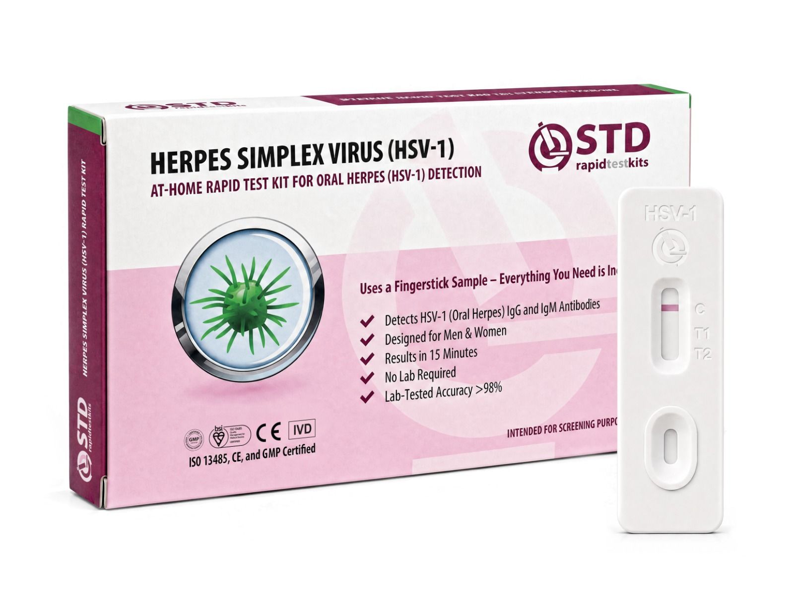 Oral Herpes-1 At-Home Rapid Self-Test Kit