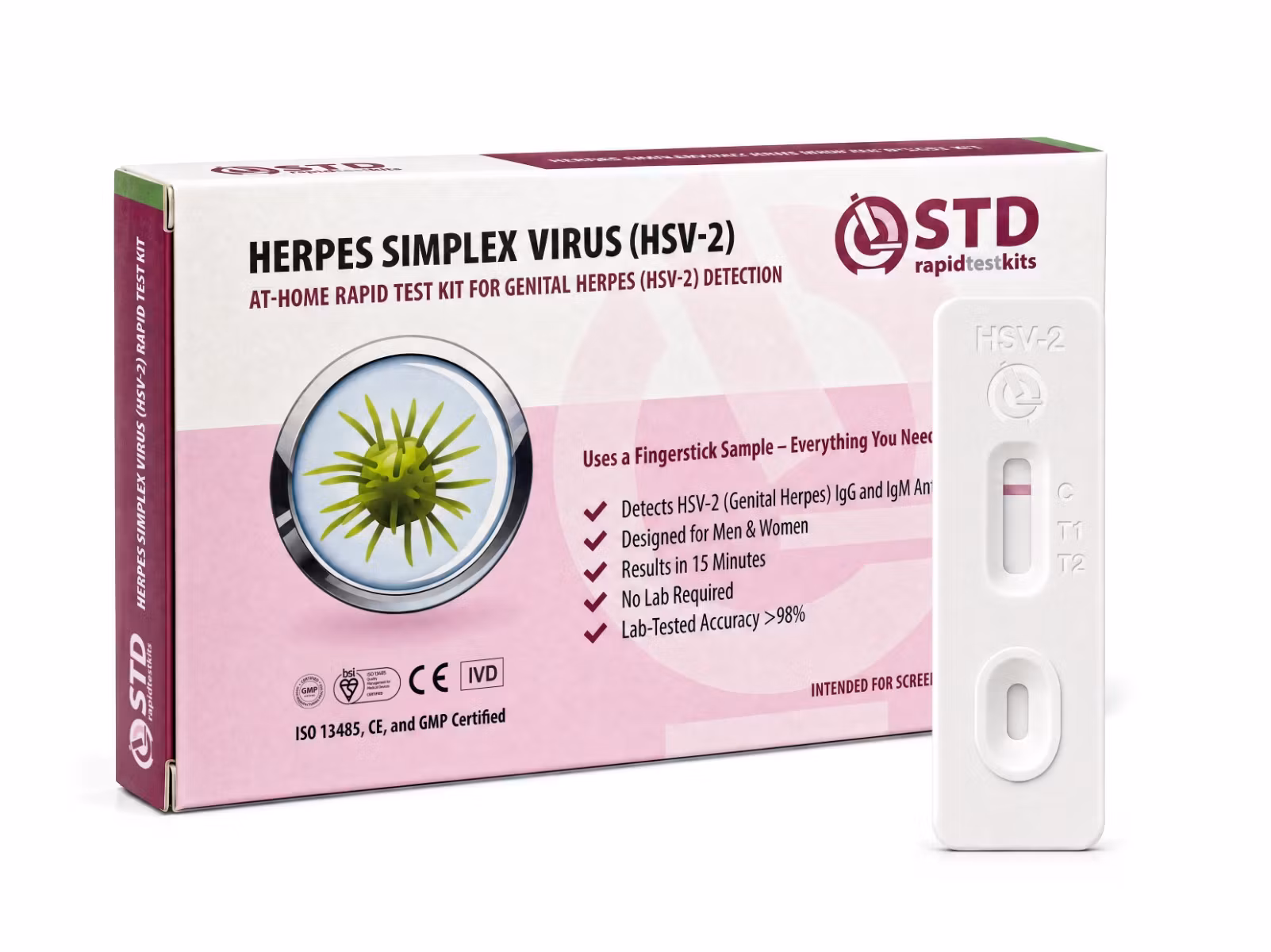 Genital Herpes-2 At-Home Rapid Self-Test Kit