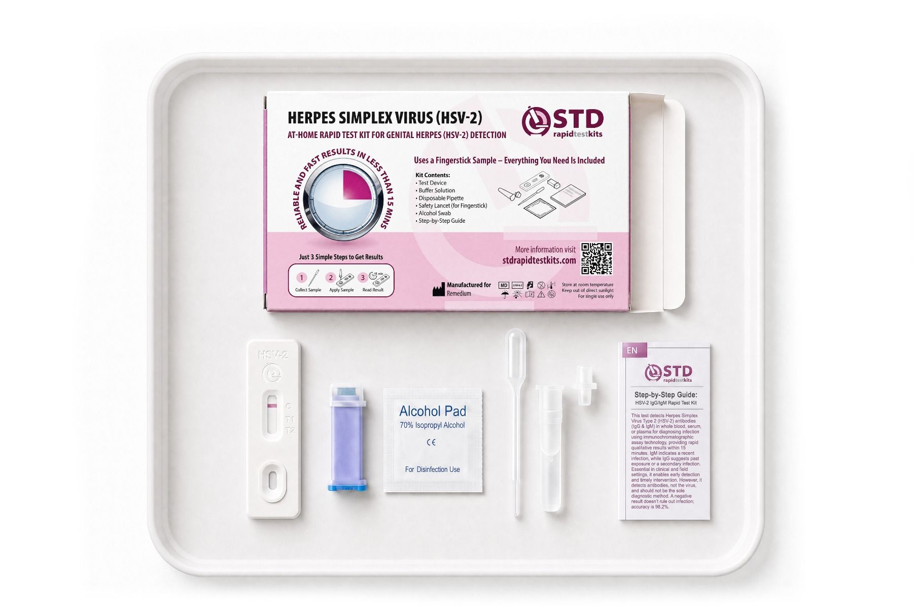 Complete 8-in-1 STD At-Home Rapid Test Kit