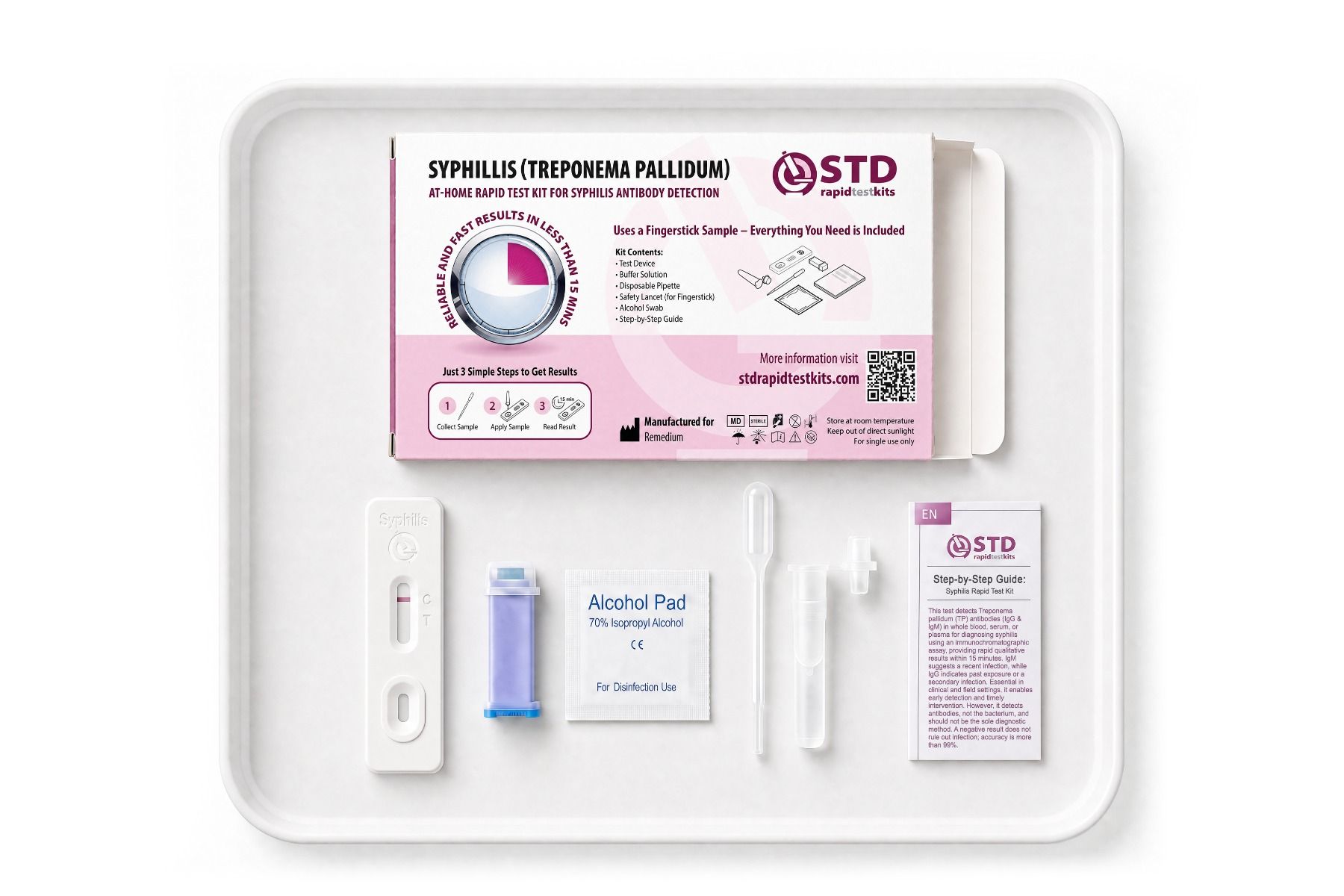 Complete 8-in-1 STD At-Home Rapid Test Kit
