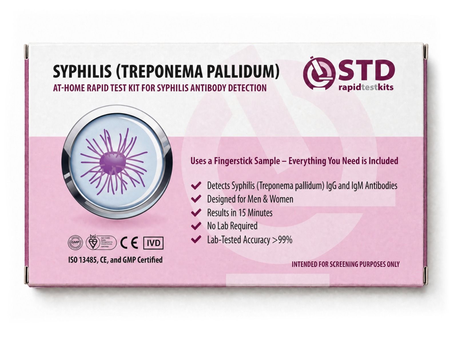 Syphilis at-home rapid test cassette